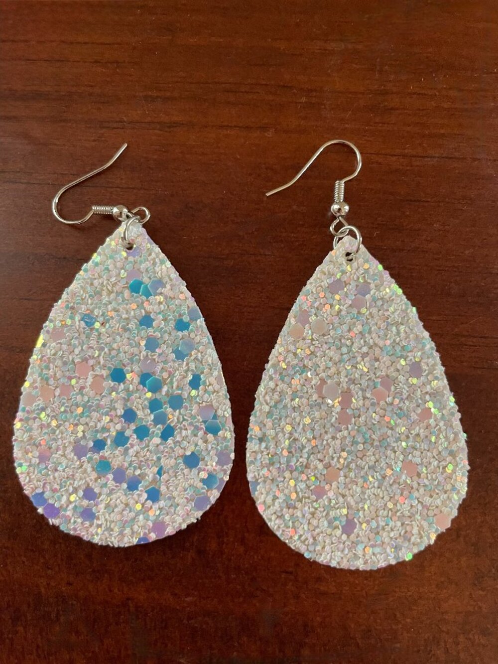 Bundle 3/ $12.  Large Teardrop Sparkle Earrings